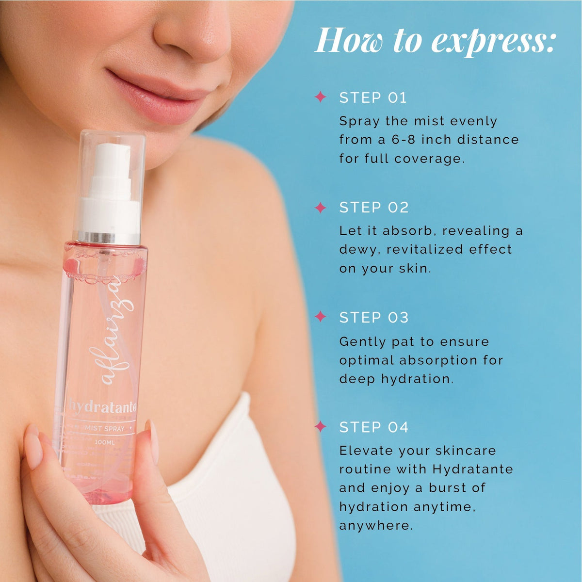 Image 5 of Aflairza Hydratante Hydrating Mist Spray for Instant Skin Hydration & Refreshment For All Skin Types