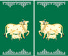 Image 1 of Default Title for the product Sri Yagnaa M 46 – Green Gomatha Muggu Backdrop Cloth, Set of 2, 5 x 8 Ft
