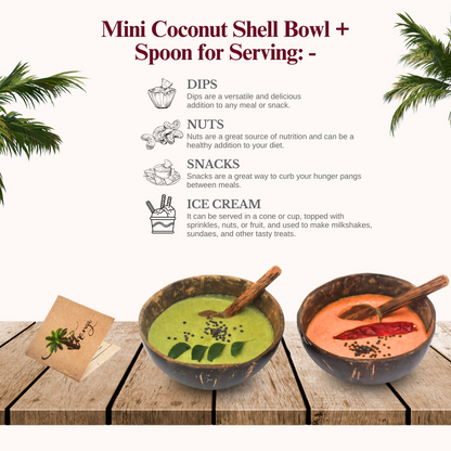 Image 3 of Thenga Artisan Mini Coconut Shell Bowl with Spoon