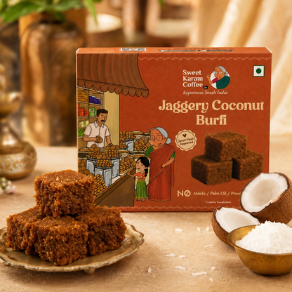 Image 2 of Sweet Karam Coffee Jaggery Coconut Burfi