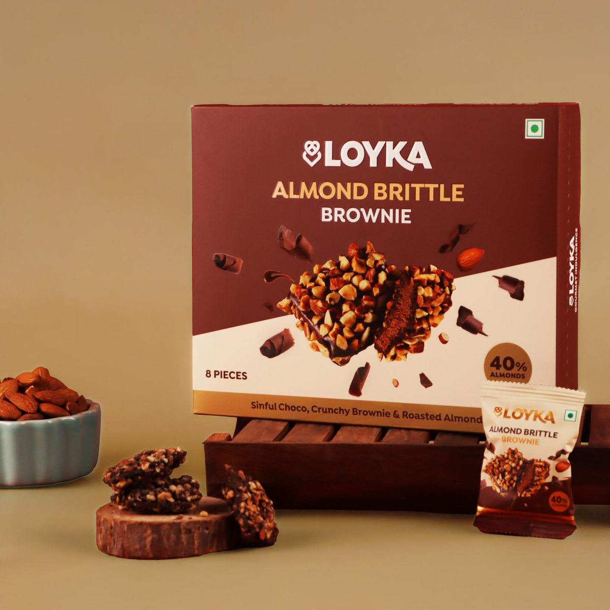 Image 2 of Loyka Almond Brittle Brownie 8pcs