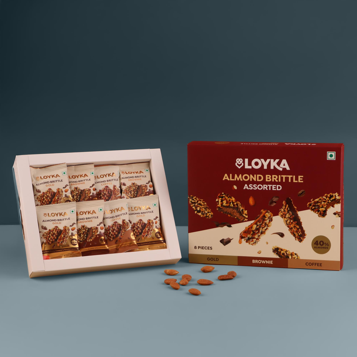 Image 3 of Loyka Almond Brittle Assorted 8 Pcs Box