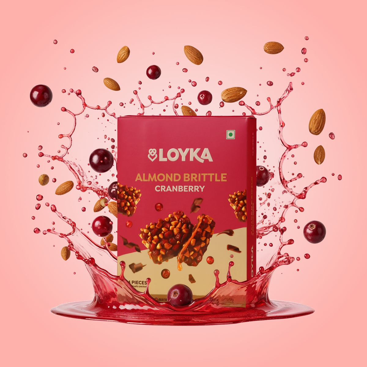 Image 1 of Loyka Almond brittle Cranberry 14pcs