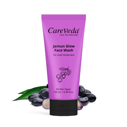 Image 1 of 100 gm / Pack of 1 for the product CareVeda Jamun Glow Face Wash For Even Toned Skin Suitable For All Skin Types