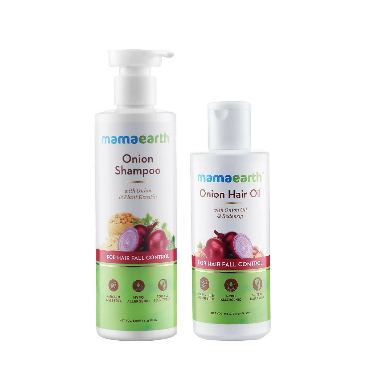 Image 1 of Mamaearth Onion Hair Oil and Onion Shampoo For Hair Fall Control