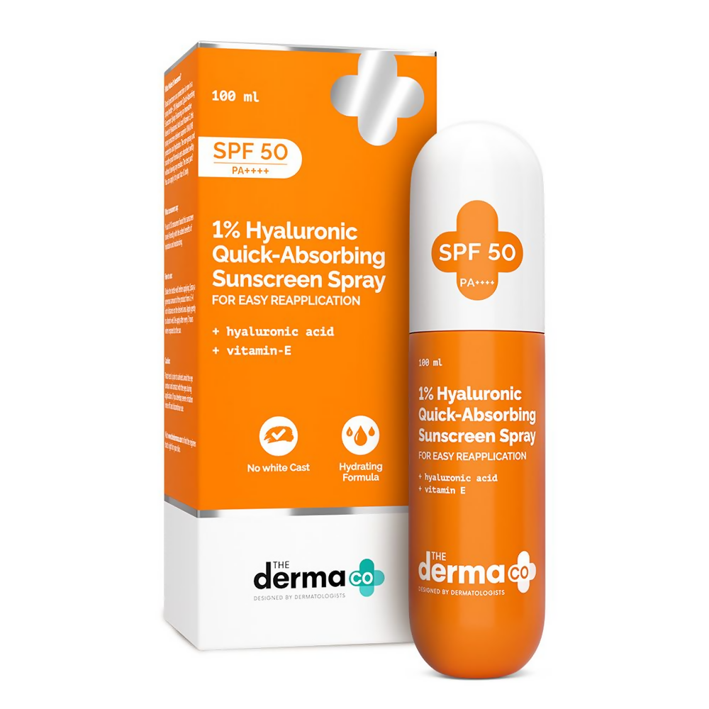 Image 1 of The Derma Co 1% Hyaluronic Quick-Absorbing Sunscreen Spray with Hyaluronic Acid & Vitamin E