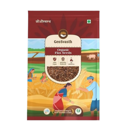Image 1 of 100 gm for the product GeoSvasth Organic Flax Seeds