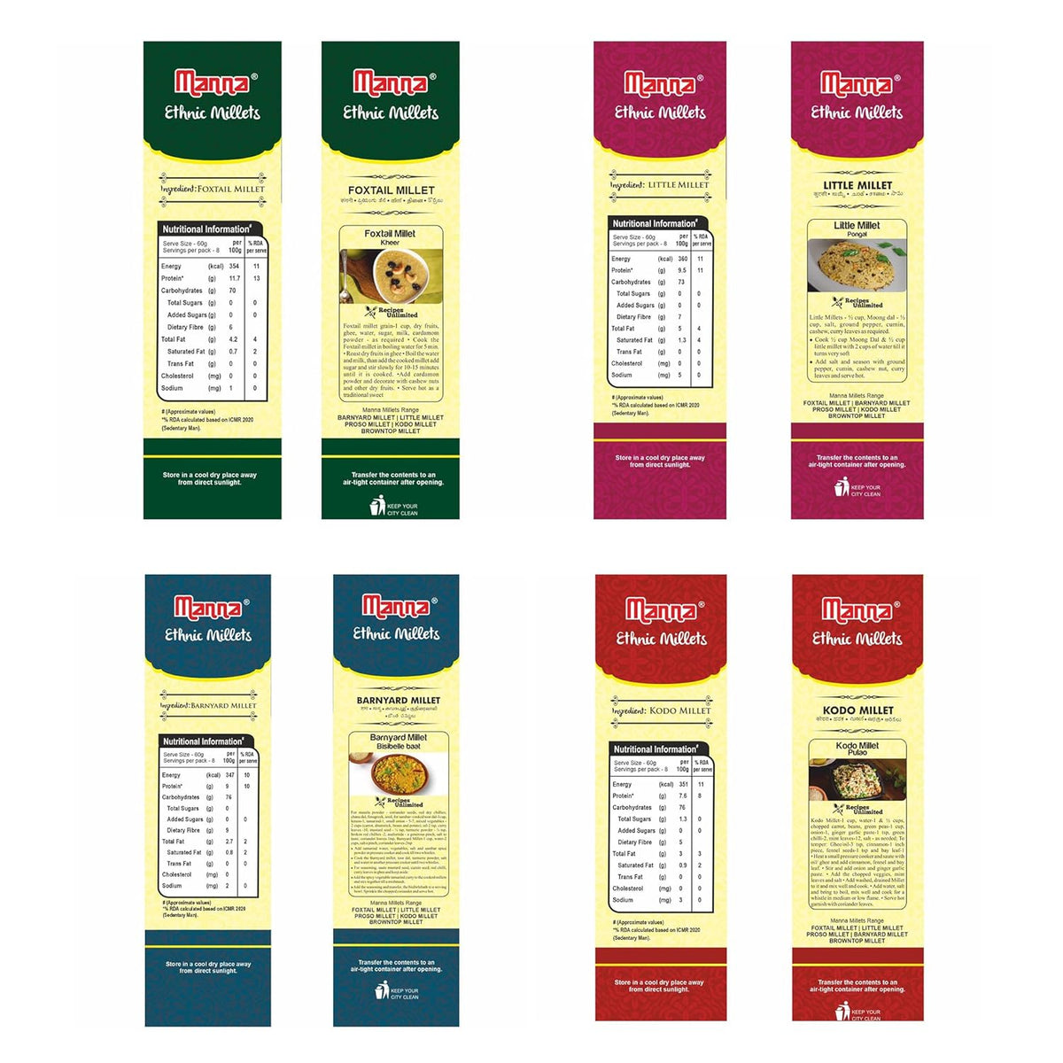 Image 7 of Manna Kodo, Little, Foxtail, Barnyard Millets Combo