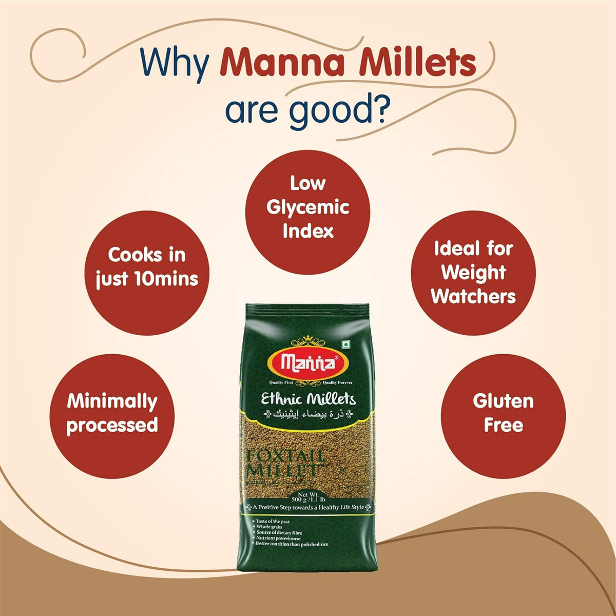 Image 2 of Manna Kodo, Little, Foxtail Millets Combo