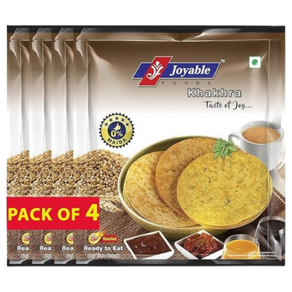 Image 1 of 200 gm / Pack of 4 for the product Joyable Assorted Flavors Khakhra