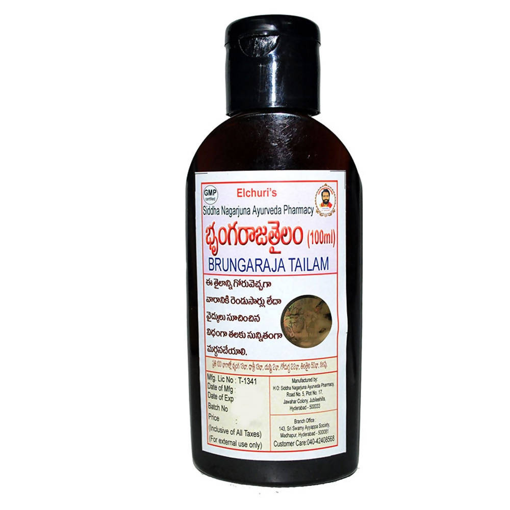 Image 1 of 100 ml for the product Siddha Nagarjuna Ayurveda Brungaraja Tailam