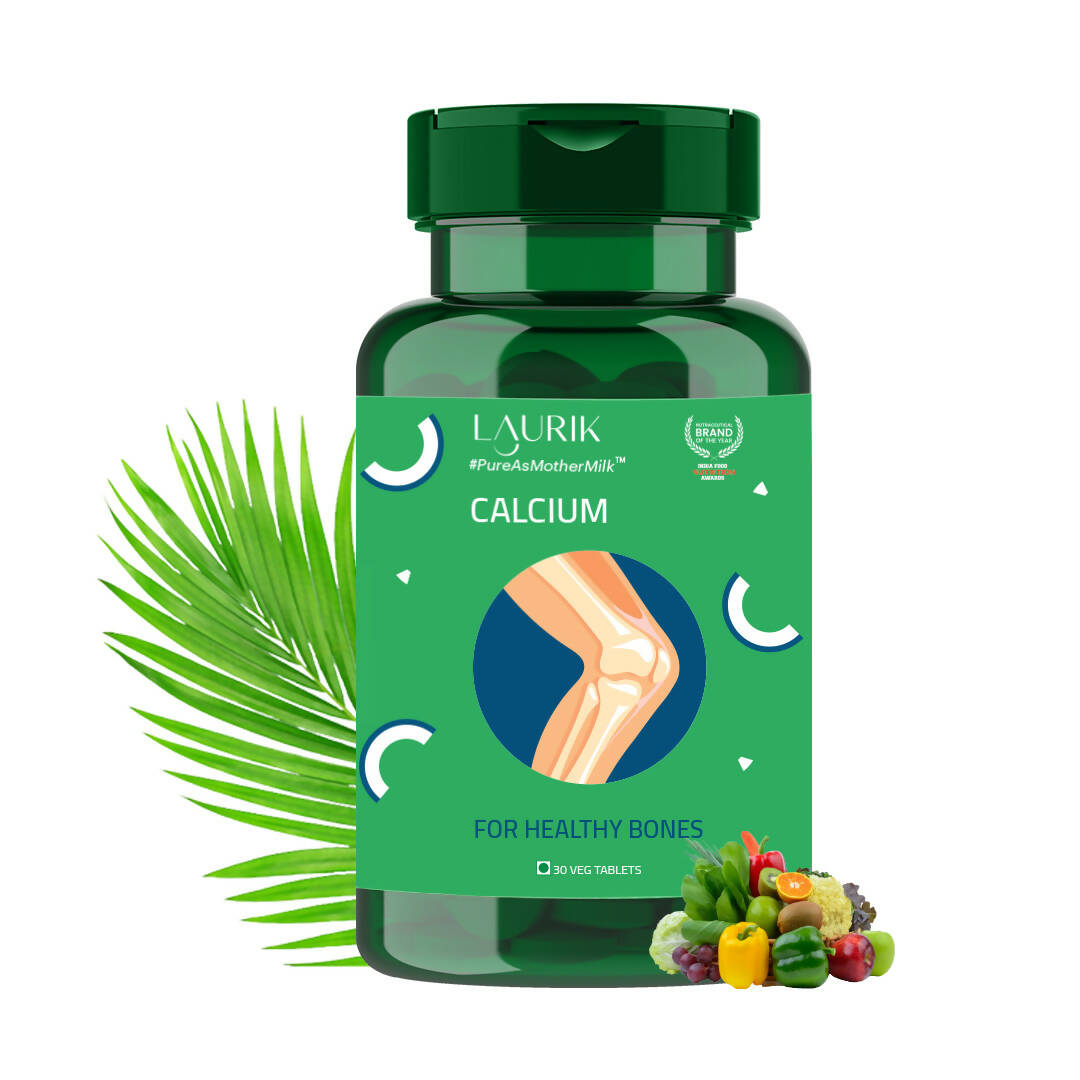 Image 1 of 30 tabs for the product Laurik Advance Calcium Tablets For Strengthens Bones With Vegetables, Leafy Vegetables For Women And Men