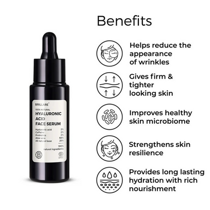 Image 5 of Brillare 2% Hyaluronic Acid Face Serum & Rose Powder Face Wash