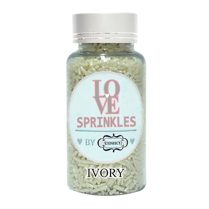 Image 1 of 90 gm for the product Confect Ivory Vermicelli Sprinkles