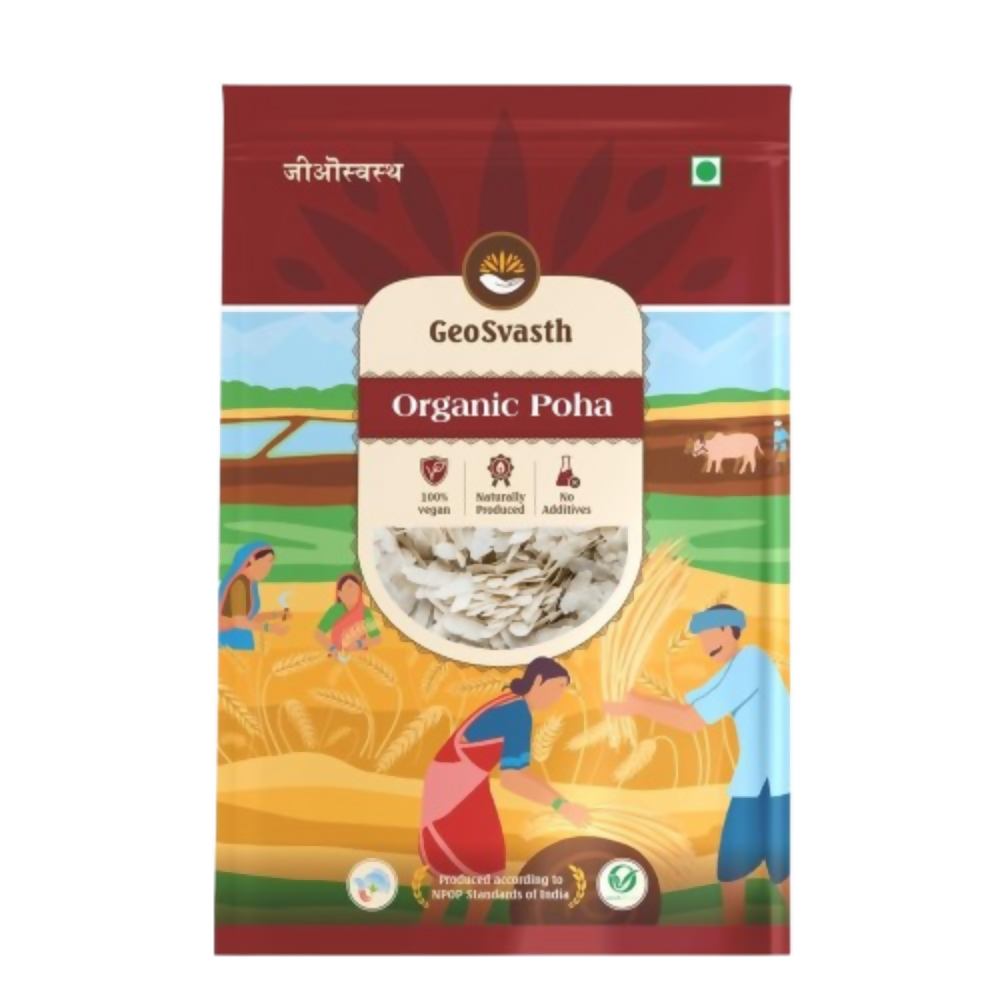 Image 1 of 500 gm for the product GeoSvasth Organic White Thick Poha