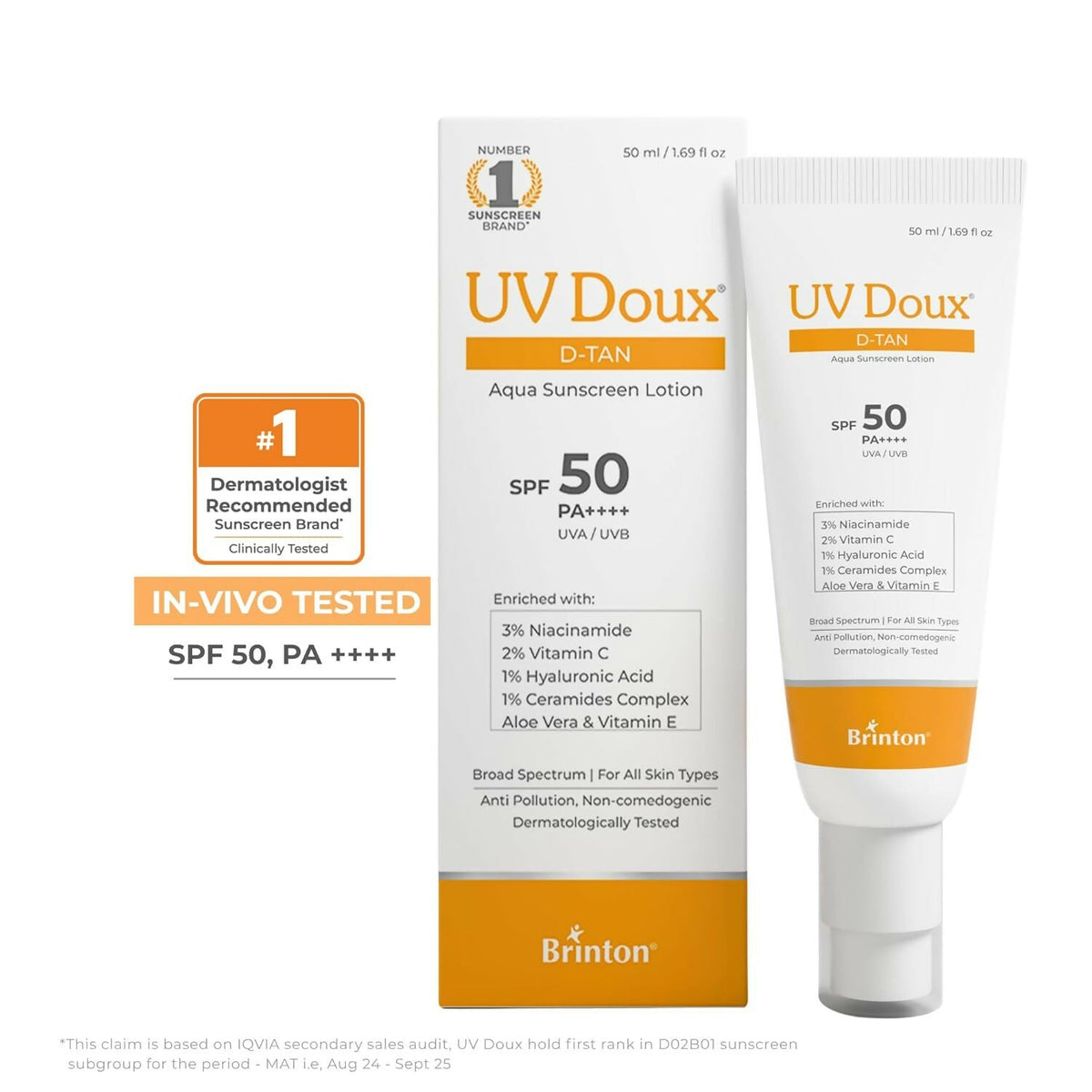 Image 2 of Brinton Uv Doux D-Tan Aqua Sunscreen Lotion