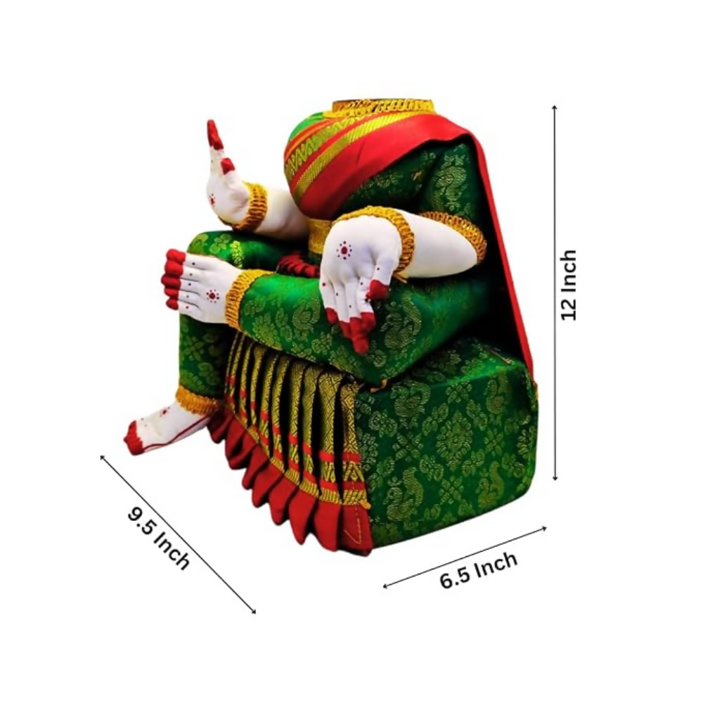 Image 3 of SRI YAGNAA - Decoartive Ammavari Doll - Green