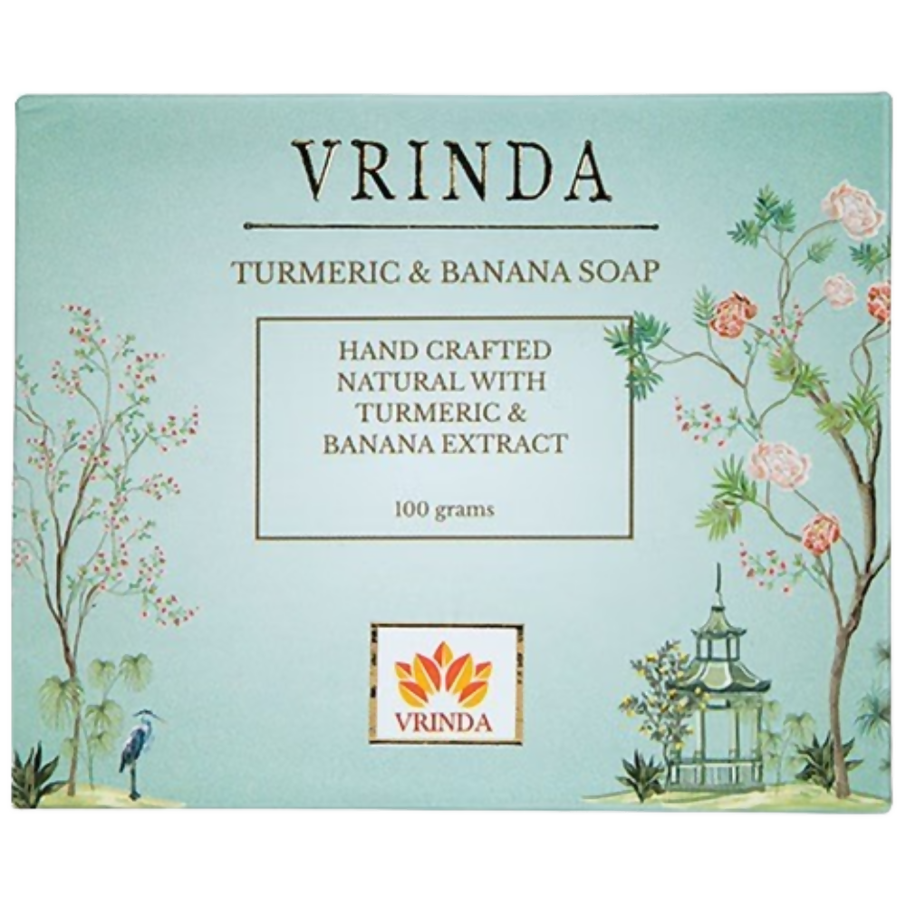Image 1 of 100 gm / Pack of 1 for the product Vrinda Turmeric & Banana Soap