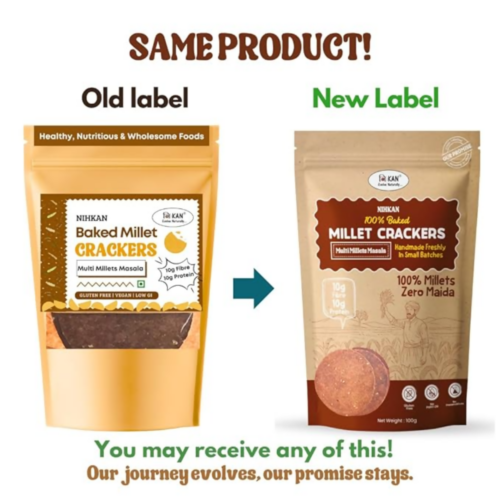Image 3 of NIHKAN Bajra Millet Crackers - Multi Millet Masala Flavour