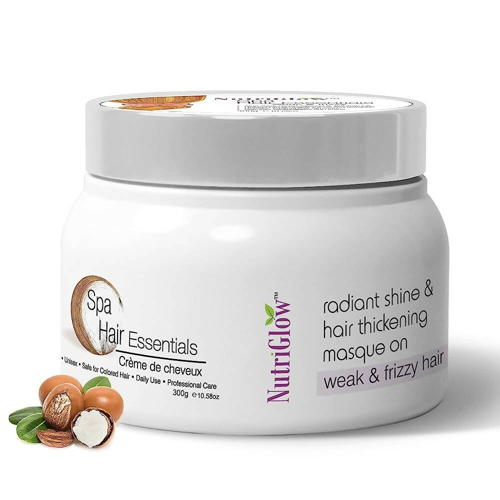 Image 1 of 300 gm for the product NutriGlow Hair Spa Cream With Volumizing & Shine Lock Formula for Weak & Frizzy Hair