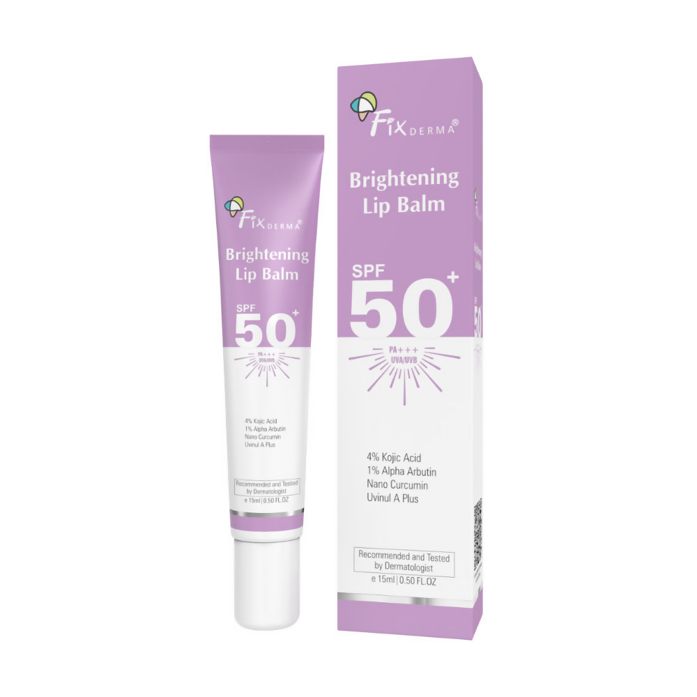 Image 3 of Fixderma 4% Kojic Acid Tinted Lip Balm SPF 50+ - 15 ml / Pack of 1 + Fixderma 4% Kojic Acid Brightening Lip Balm SPF 50+ - 15 ml / Pack of 1