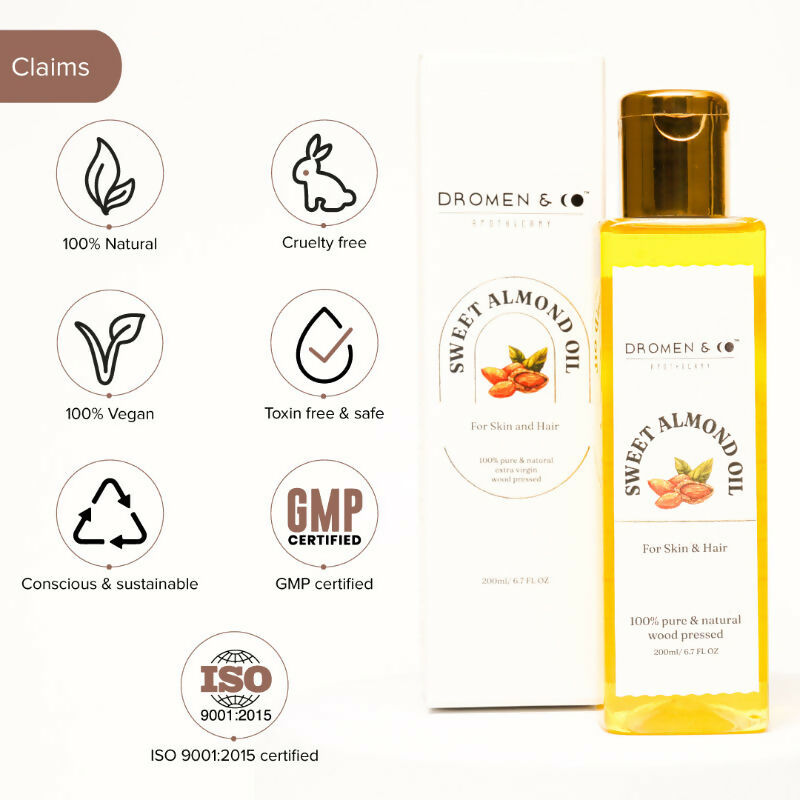 Image 4 of Dromen & Co Sweet Almond Oil For Skin & Hair