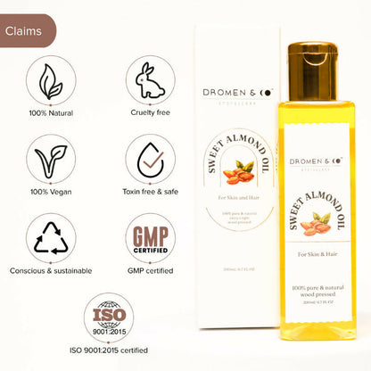 Image 4 of Dromen & Co Sweet Almond Oil For Skin & Hair