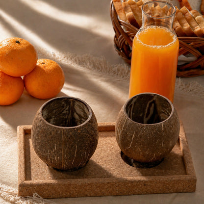 Image 6 of Thenga Handmade Large Coconut Shell Cups
