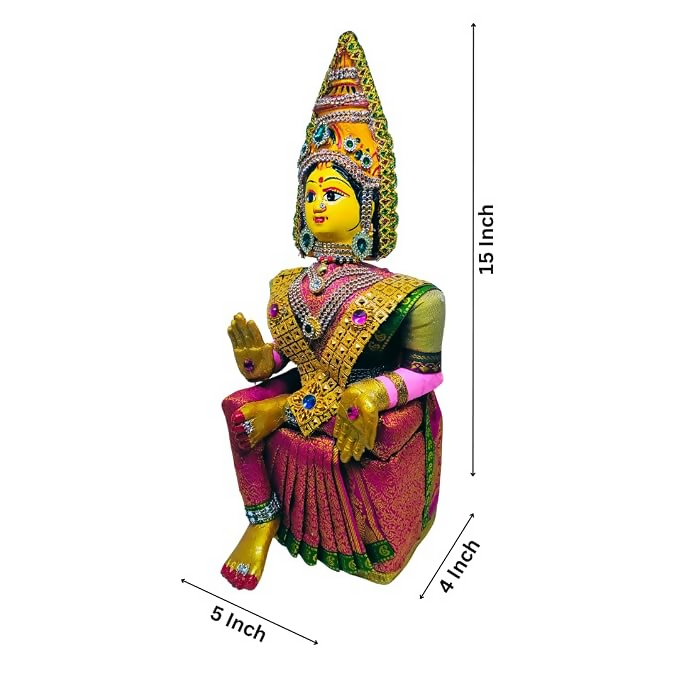 Image 2 of SRI YAGNAA - Varalakshmi Ammavari Decorated Doll - Pink