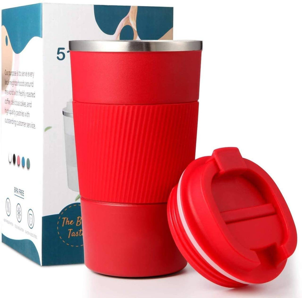 Image 1 of Wosta Insulated Travel Coffee Mug Tumbler 2.0 - 510ml (Red)