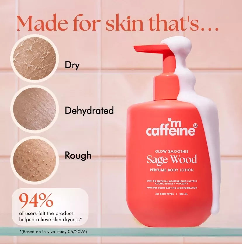 Image 2 of mCaffeine Glow Smoothie Sage Wood Perfume Body Lotion