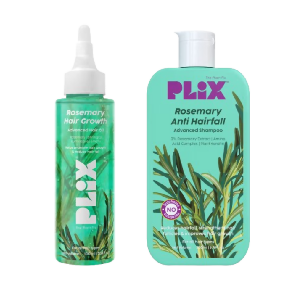 Image 1 of Combo for the product PLIX The Plant Fix Rosemary Hair Growth Advanced Hair Oil & Anti Hairfall Advance Shampoo