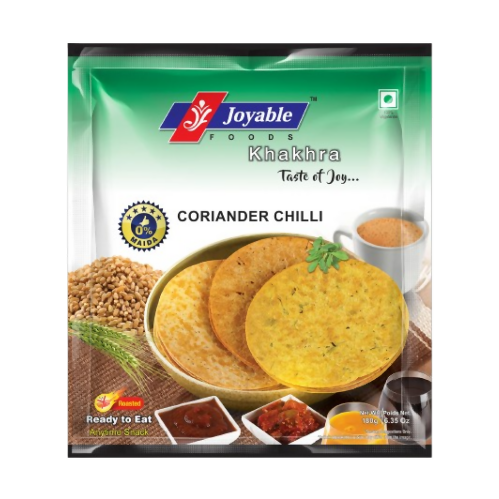Image 1 of 200 gm / Pack of 1 for the product Joyable Coriander Chilly Khakhra