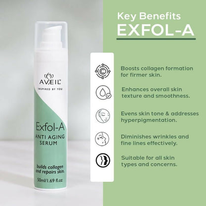 Image 3 of Aveil Exfol-A Anti Aging Face Serum - Renews & Repairs Skin Overnight
