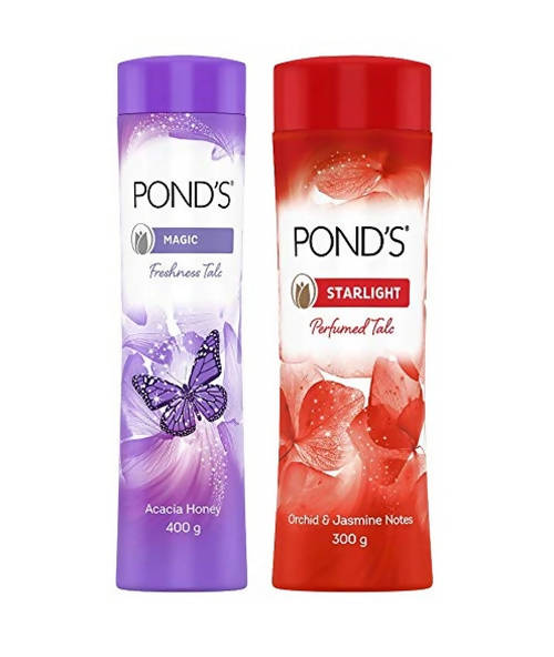 Image 1 of Combo / Pack of 1 for the product Ponds Magic Freshness Talcum Powder And Pond's Starlight Talcum Powder