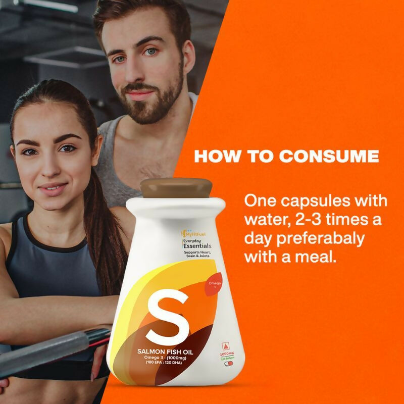 Image 9 of MyFitFuel Salmon Fish Oil Omega 3 1000mg Capsules