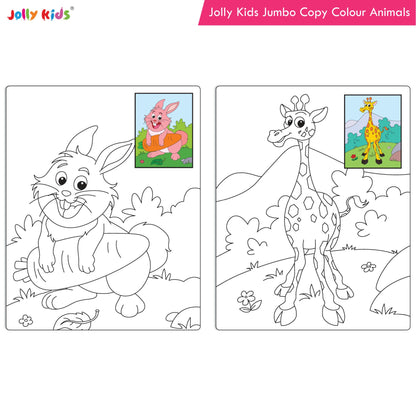 Image 5 of Jolly Kids Jumbo Copy Colouring Books for Kids| Fun Colouring Activity Books: Birds, Dinosaurs, Animals & Ocean| Ages 3-10 Years