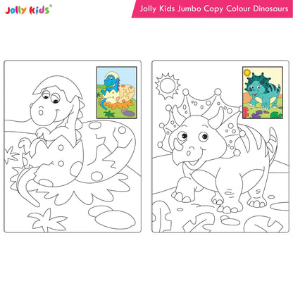 Image 6 of Jolly Kids Jumbo Copy Colouring Books for Kids| Fun Colouring Activity Books: Birds, Dinosaurs, Animals & Ocean| Ages 3-10 Years