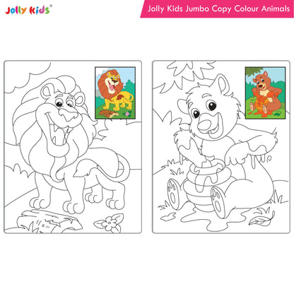 Image 10 of Jolly Kids Jumbo Copy Colouring Books for Kids| Fun Colouring Activity Books: Birds, Dinosaurs, Animals & Ocean| Ages 3-10 Years