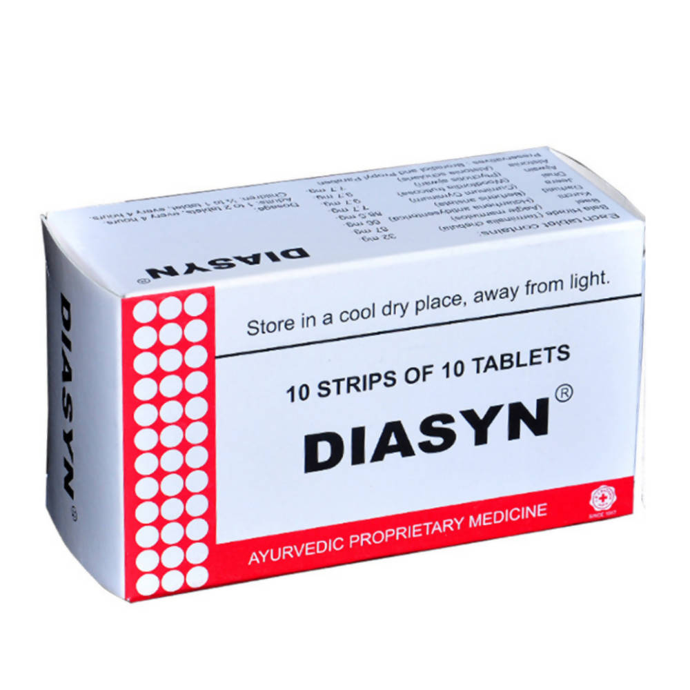 Image 1 of 100 tabs for the product J & J Dechane Ayurvedic Diasyn Tablets