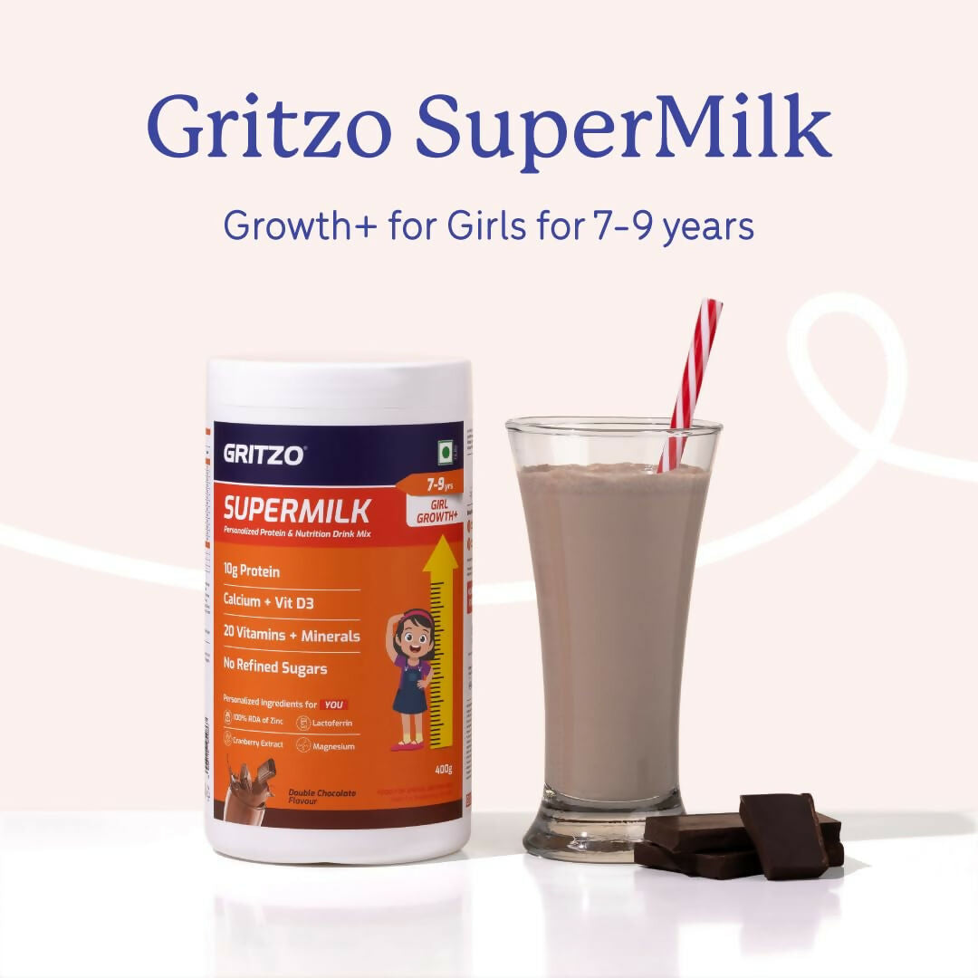 Image 3 of Gritzo SuperMilk Growth+ (7-9y Girl), Double Chocolate
