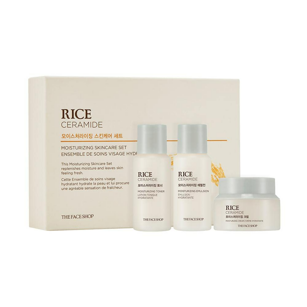 Image 1 of The Face Shop Rice & Ceramide Moisturizing Skincare Set Kit