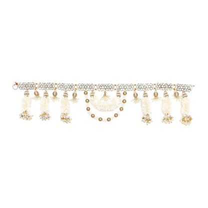Image 5 of Renu's Creation Ivory Floral Kundan Toran