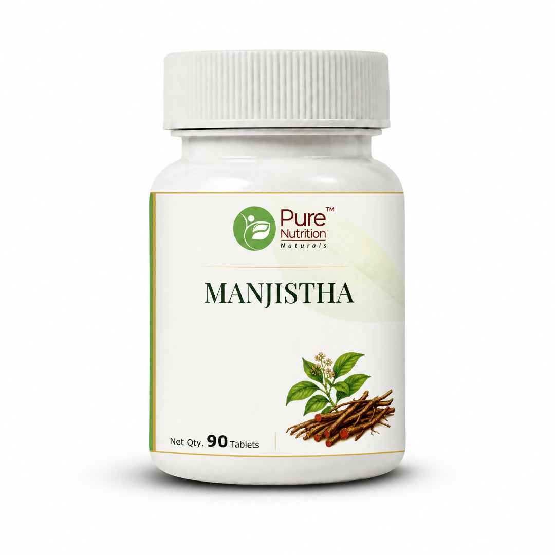 Image 1 of 90 tabs for the product Pure Nutrition Manjistha Tablets | 250mg Tabs