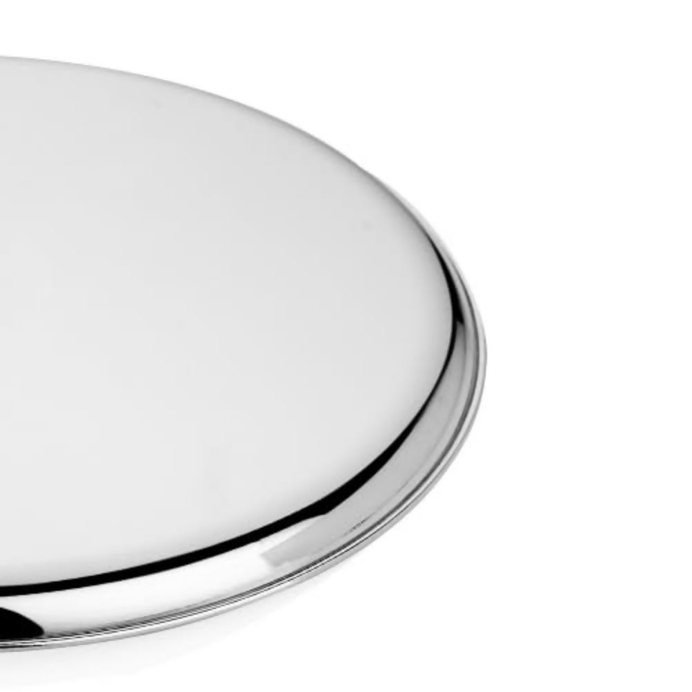 Image 5 of Vinod Mirror Finished Bangla Bogi Steel Dinner Plate - Pack of 6