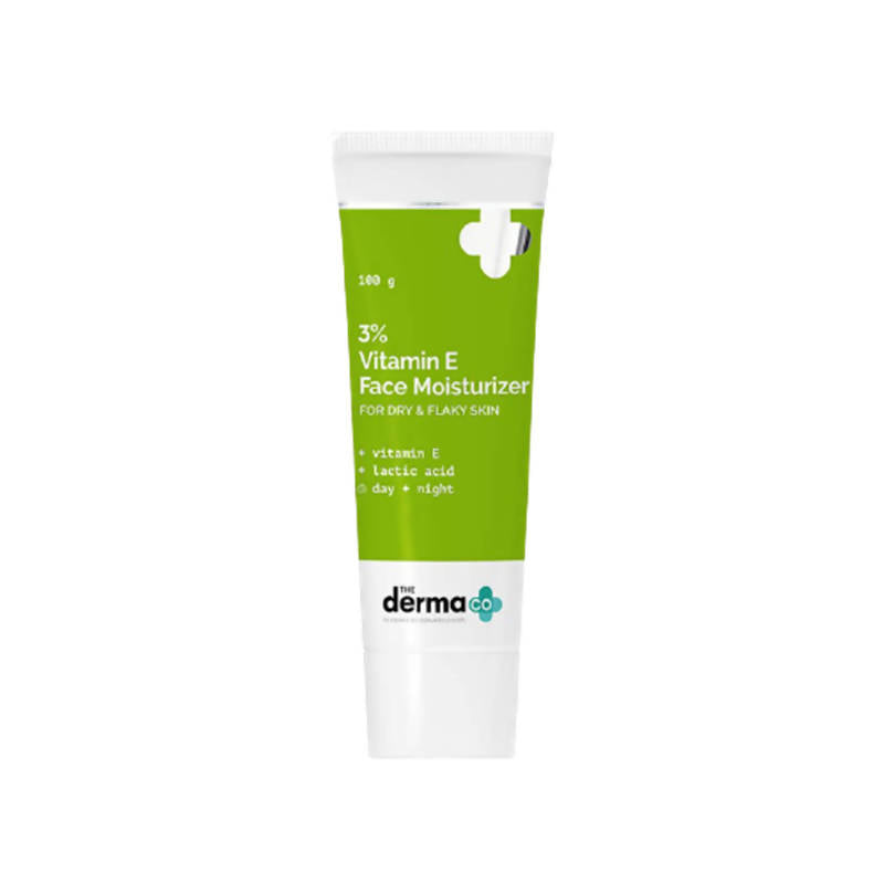 Image 1 of 100 gm for the product The Derma Co 3% Vitamin E Face Moisturizer For Dry & Flaky Skin