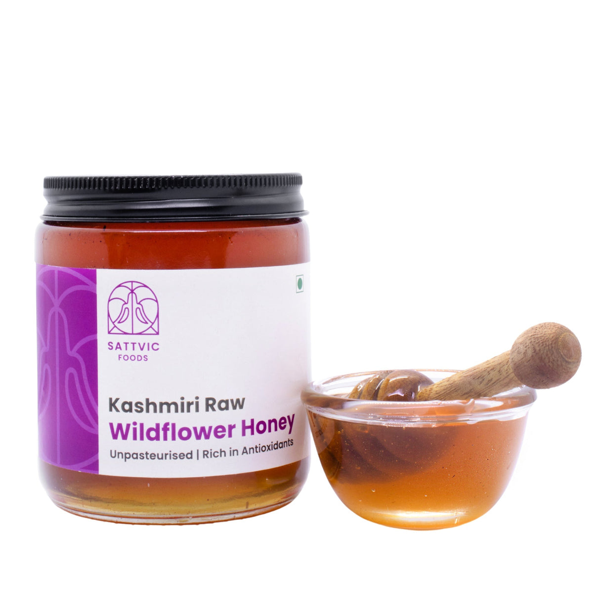 Image 7 of 350 gm for the product Sattvic Foods Kashmiri Wildflower Honey | Raw & Unfiltered