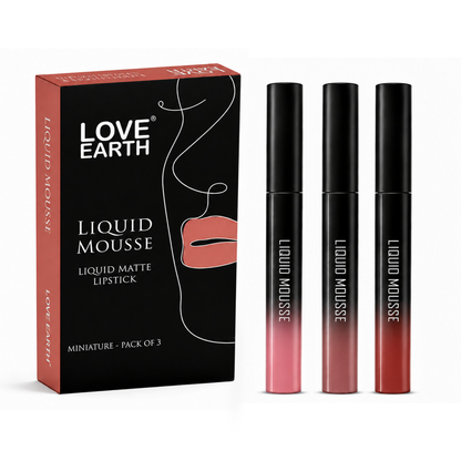Image 1 of combo / Pack of 1 for the product Love Earth Liquid Mousse Matte Lipstick More Brights
