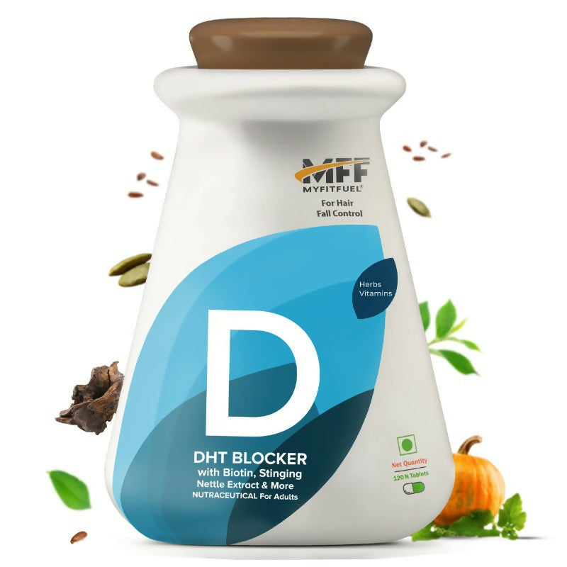 Image 1 of MyFitFuel DHT Blocker Tablets with Biotin & Zinc for Hair Fall Control
