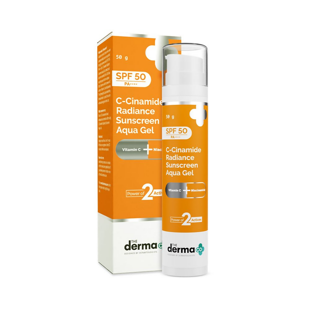 Image 1 of 50 gm for the product The Derma Co C-Cinamide Radiance Sunscreen Aqua Gel with SPF 50